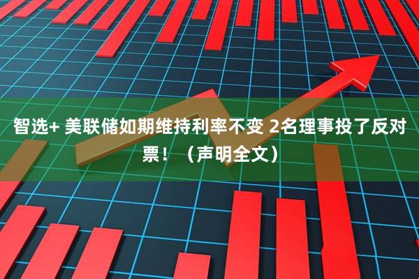 智选+ 美联储如期维持利率不变 2名理事投了反对票！（声明全文）